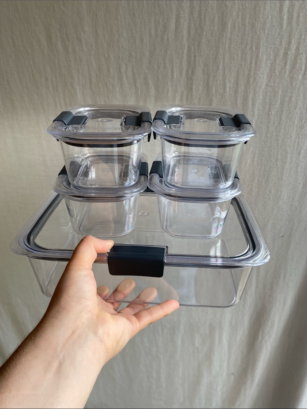 Rubbermaid Clear Plastic Food Storage Container Set with Lids